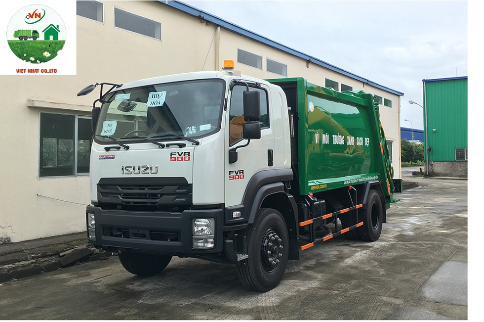 Xe Ép Rác 14 Khối Isuzu Càng Gắp