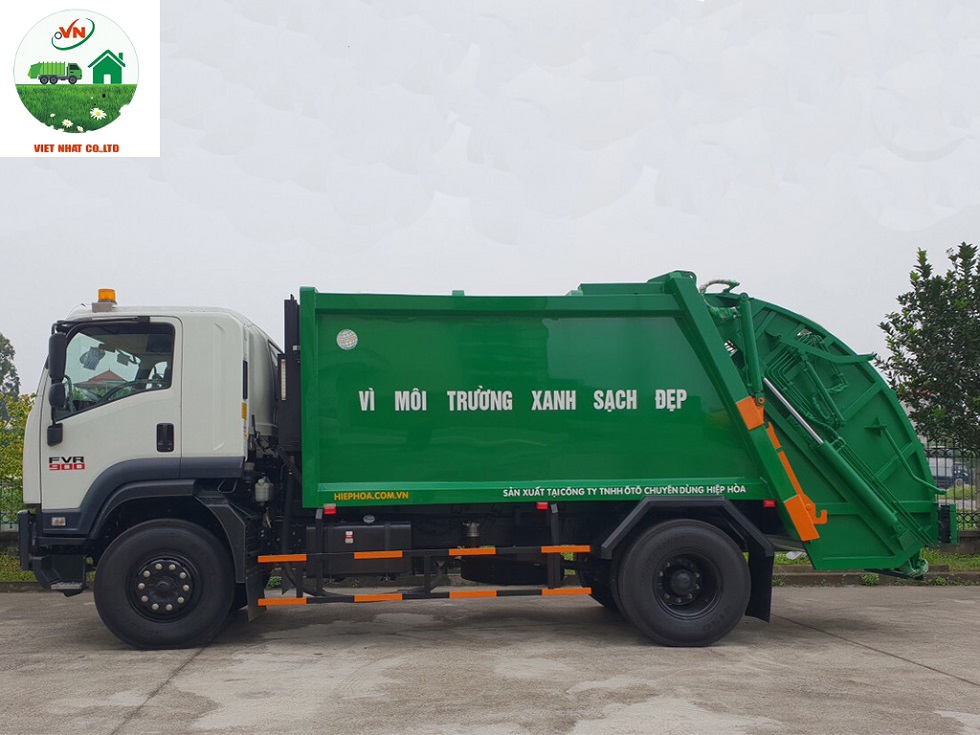 Xe Ép Rác 14 Khối Isuzu Càng Gắp