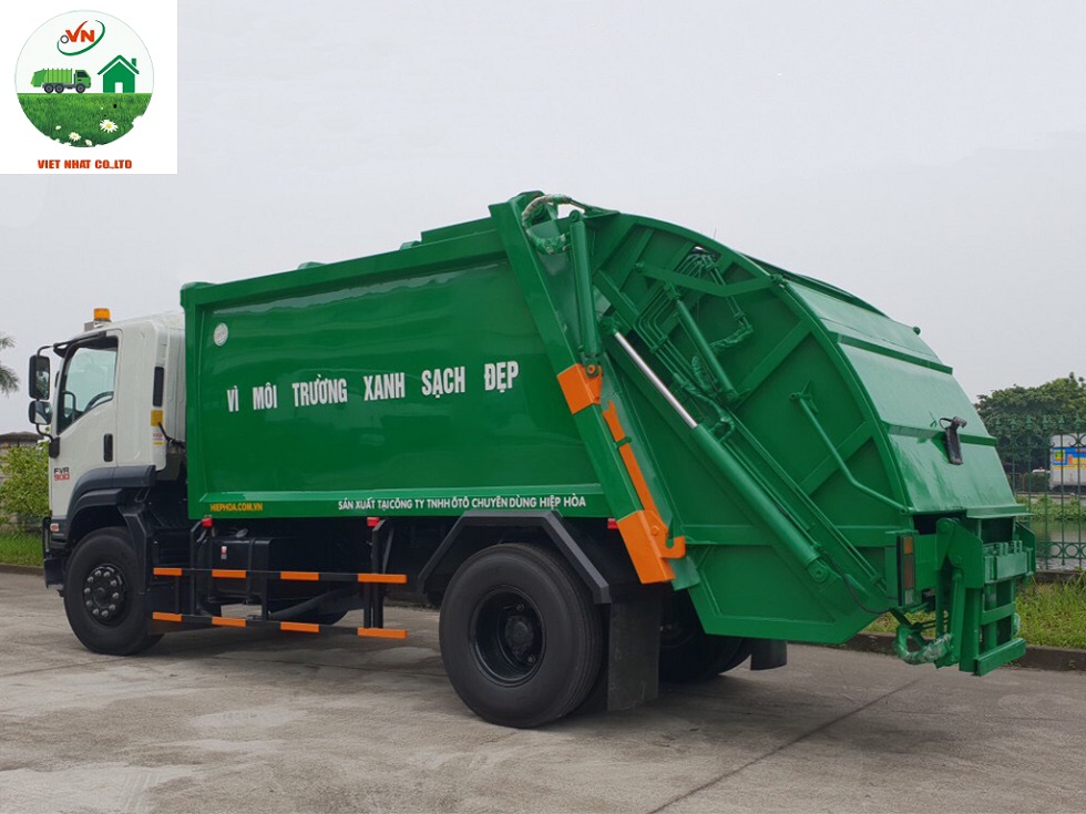 Xe Ép Rác 14 Khối Isuzu Càng Gắp
