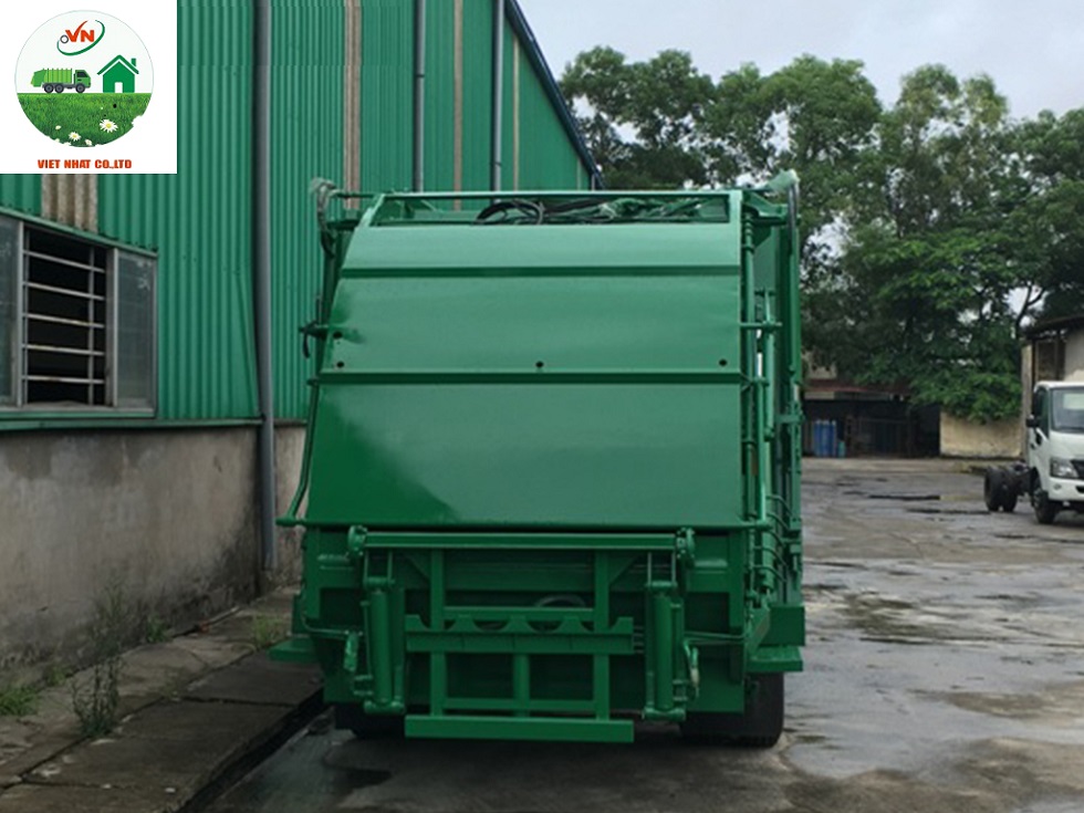 Xe Ép Rác 9 Khối Hino Càng Gắp Thùng